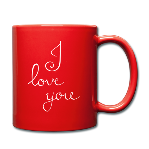 Image of I love you Full Color Mug - red