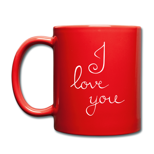 I love you Full Color Mug - red