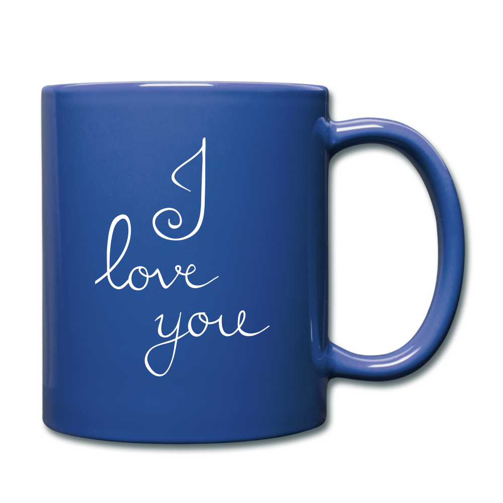 I love you Full Color Mug - royal blue