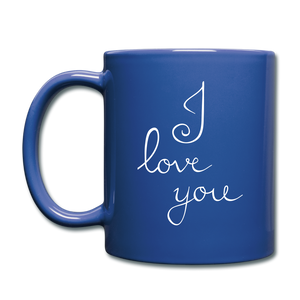 I love you Full Color Mug - royal blue