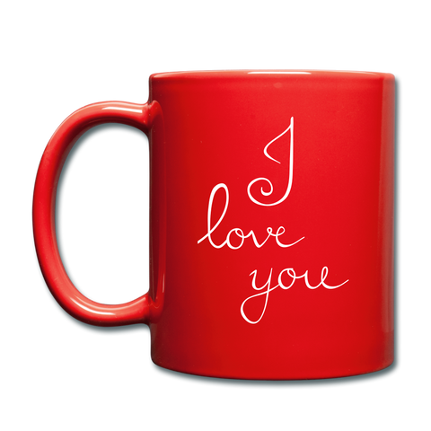 Image of I love you Full Color Mug - red