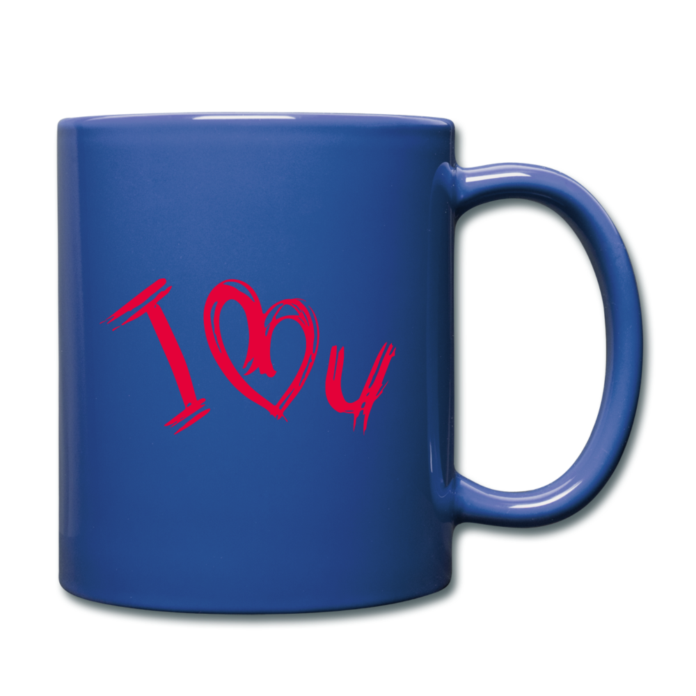 I love You Full Color Mug - royal blue