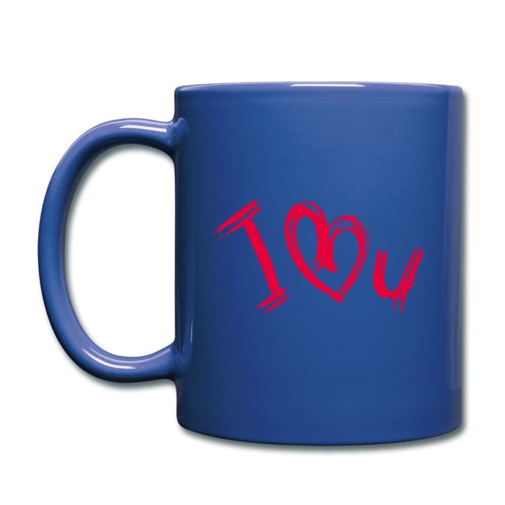 I love You Full Color Mug - royal blue