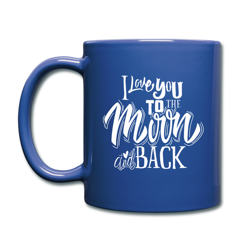 Image of I love you to the moon and back Full Color Mug - royal blue