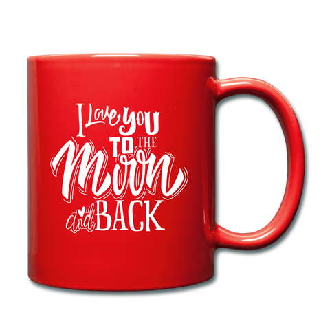 Image of I love you to the moon and back Full Color Mug - red