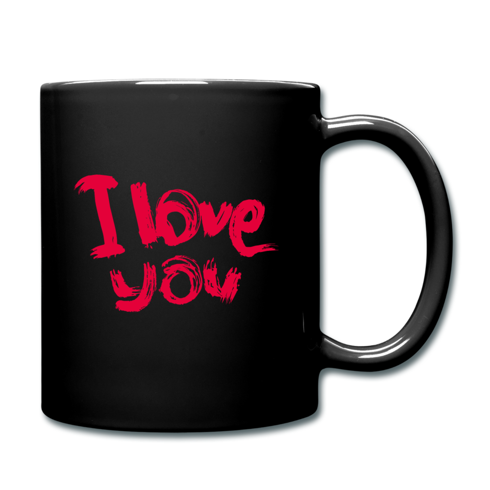 I love You Full Color Mug - black
