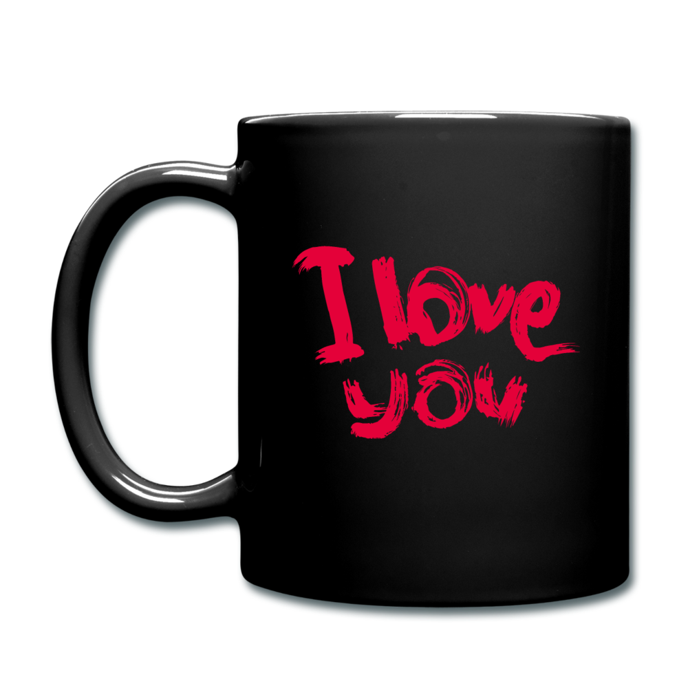 I love You Full Color Mug - black