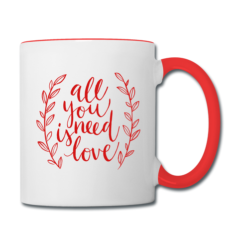 Image of All you need is love - white/red