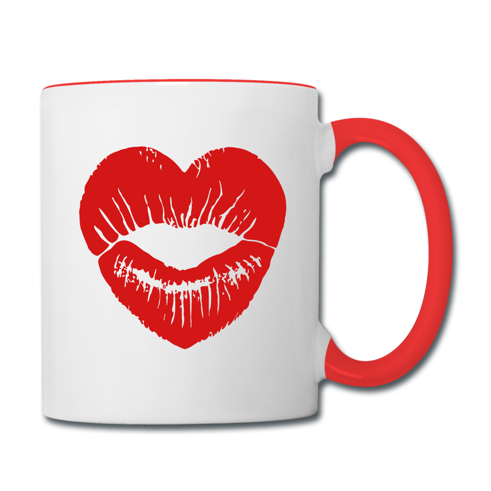 I love you Contrast Coffee Mug - white/red