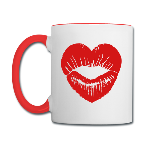 Image of I love you Contrast Coffee Mug - white/red