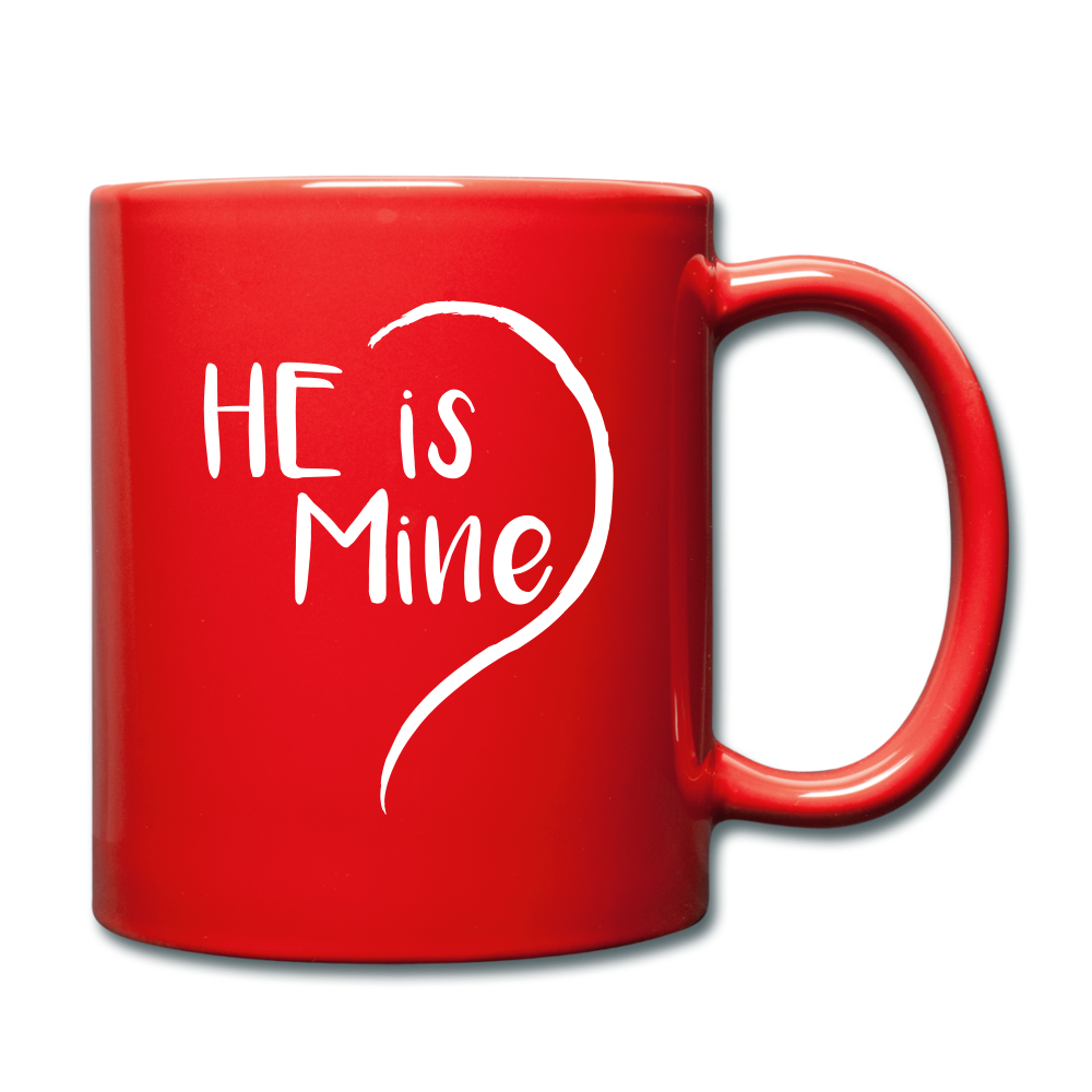 He is mine Full Color Mug - red