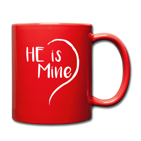 Image of He is mine Full Color Mug - red