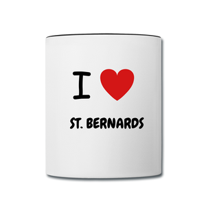 I love St. Bernards Contrast Coffee Mug