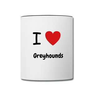 I love Greyhounds Contrast Coffee Mug