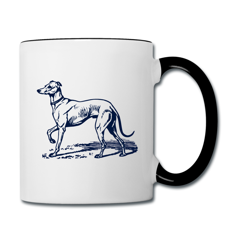 I love Greyhounds Contrast Coffee Mug - white/black
