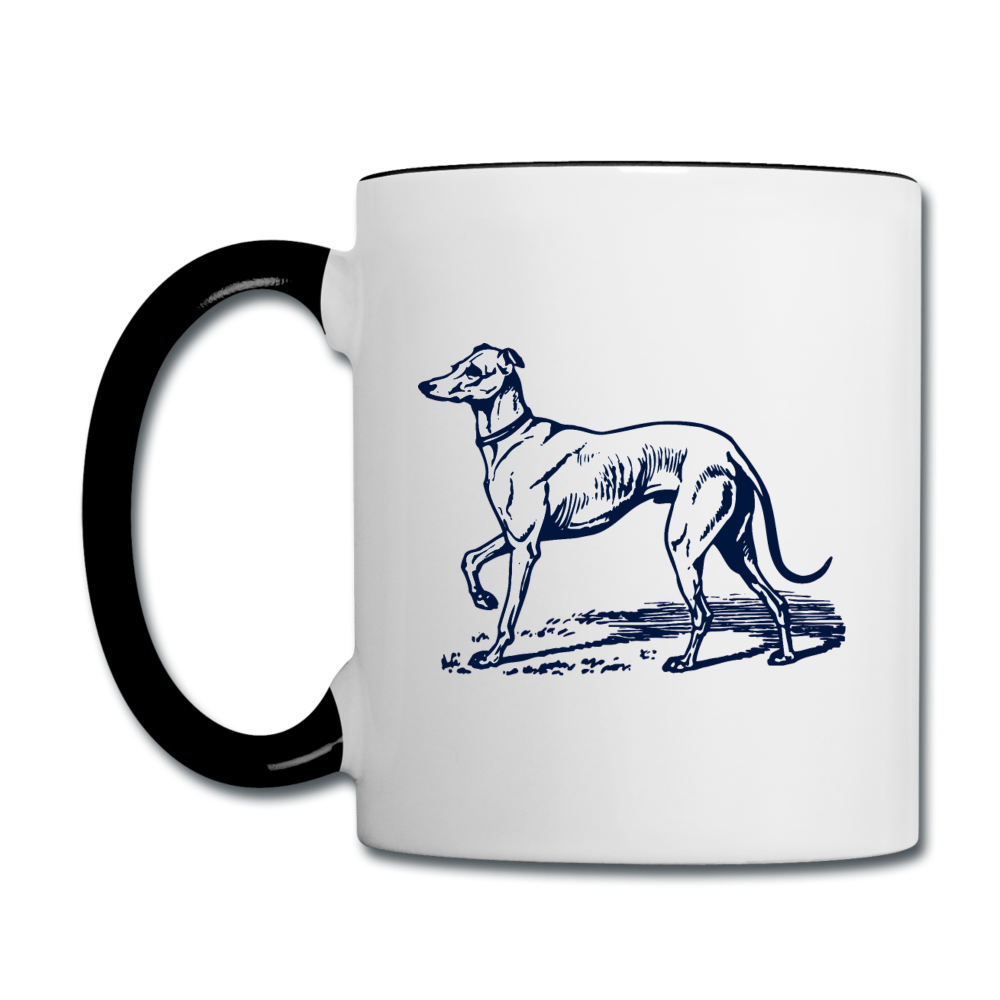 I love Greyhounds Contrast Coffee Mug - white/black