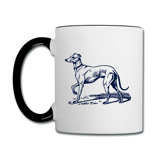 I love Greyhounds Contrast Coffee Mug - white/black