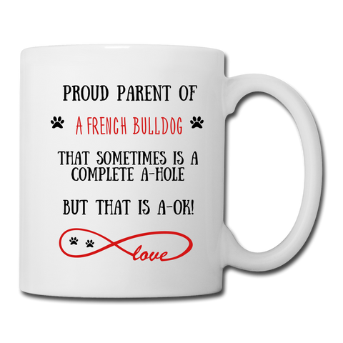 Image of French Bulldog gift, French Bulldog mug, French Bulldog cup, funny French Bulldog gift, French Bulldog thank you, French Bulldog appreciation, French Bulldog gift idea - white