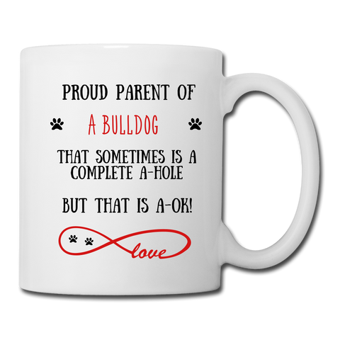 Image of Bulldog gift, Bulldog mug, Bulldog cup, funny Labrador Retriever gift, Bulldogr thank you, Bulldog appreciation, Bulldog gift idea - white