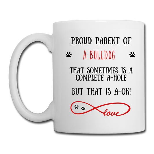 Bulldog gift, Bulldog mug, Bulldog cup, funny Labrador Retriever gift, Bulldogr thank you, Bulldog appreciation, Bulldog gift idea - white