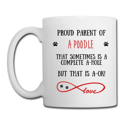 Image of Poodle gift, Poodle mug, Poodle cup, funny Poodle gift, Poodle thank you, Poodle appreciation, Poodle gift idea - white