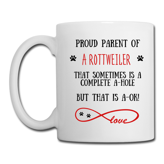 Rottweiler gift, Rottweiler mug, Rottweiler cup, funny Rottweiler gift, Rottweiler thank you, Rottweiler appreciation, Rottweiler gift idea - white