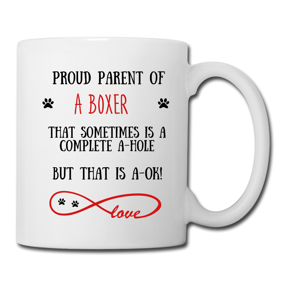 Boxer gift, Boxer mom, Boxer mug, Boxer gift for women, Boxer mom mug, Boxer mommy, Boxer doodle - white