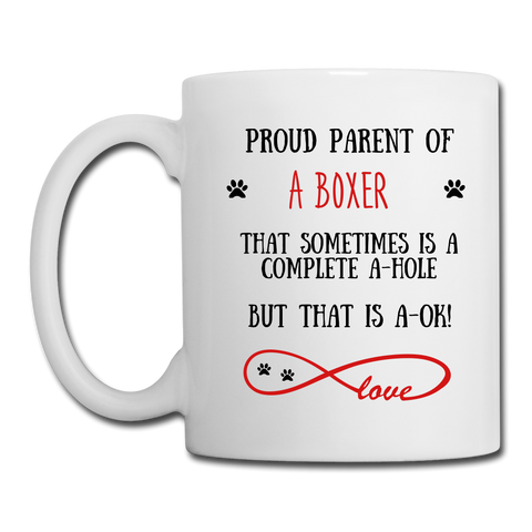 Image of Boxer gift, Boxer mom, Boxer mug, Boxer gift for women, Boxer mom mug, Boxer mommy, Boxer doodle - white