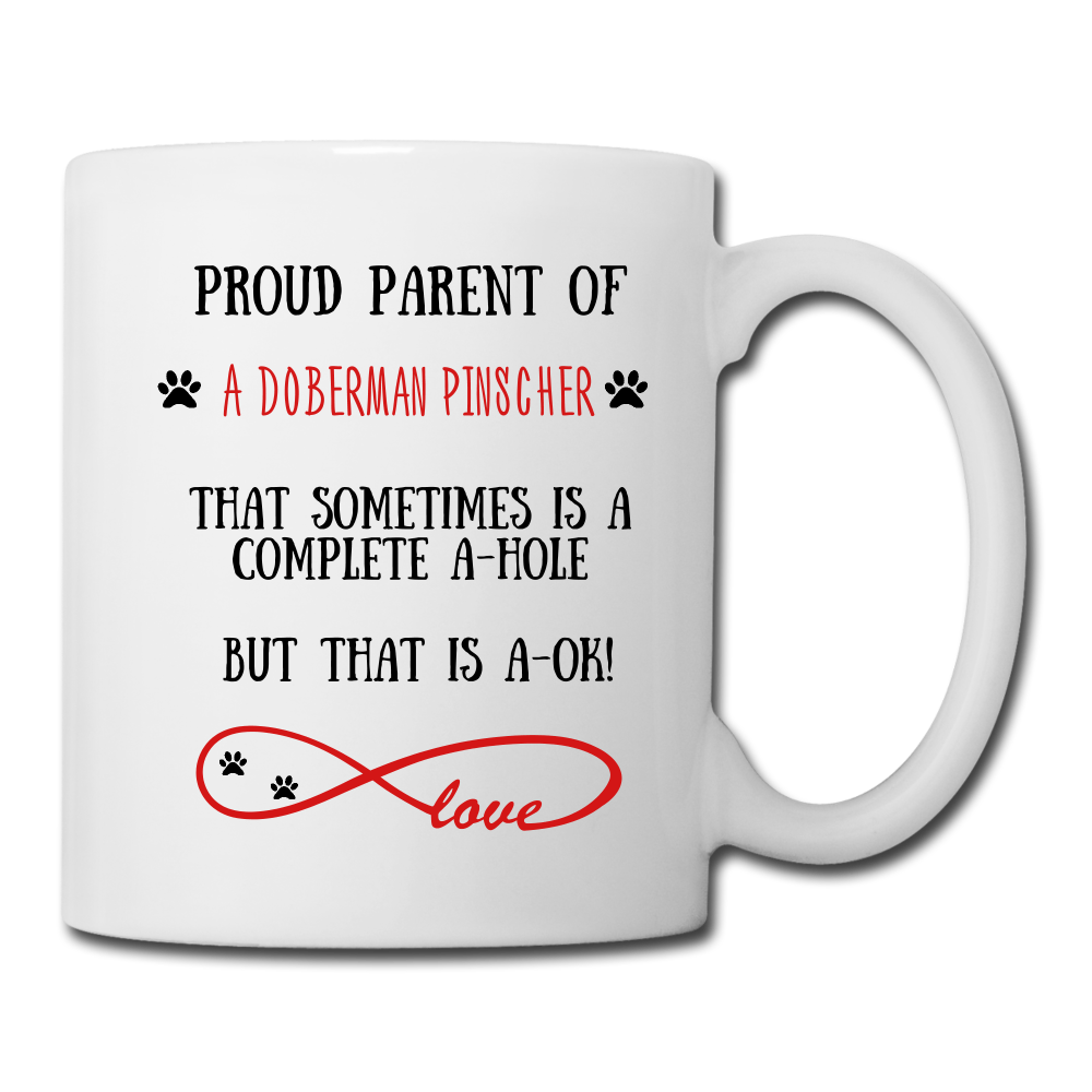 Doberman Pinscher gift, Doberman Pinscher mom, Doberman Pinscher mug, Doberman Pinscher gift for women, Doberman Pinscher mom mug, Doberman Pinscher mommy, Doberman Pinscher - white