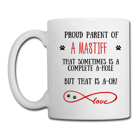 Image of Mastiff gift, Mastiff Dog mom, Mastiff Dogr mug, Mastiff Dog gift for women, Mastiff Dog mom mug, Mastiff Dog mommy, Mastiff Dog - white