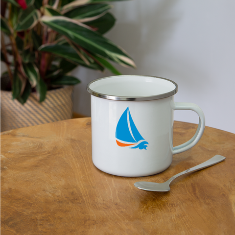 Image of I love Sailing Camper Mug - white