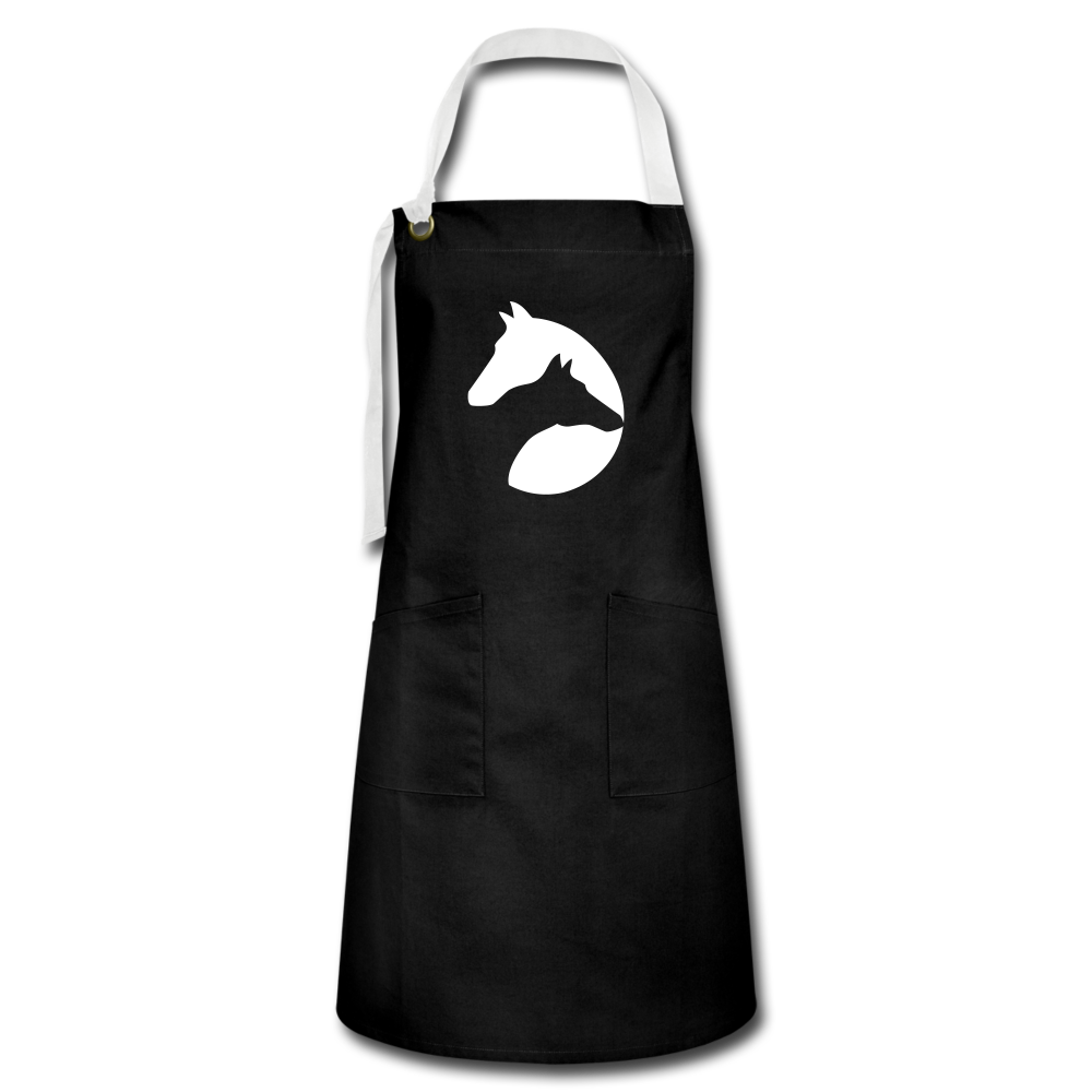 Horse Lover's Apron - black/white