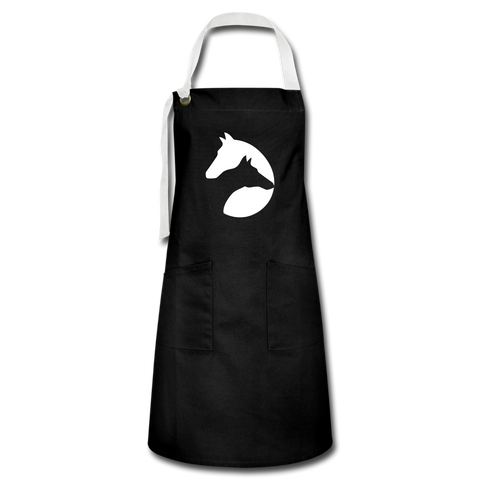 Image of Horse Lover's Apron - black/white