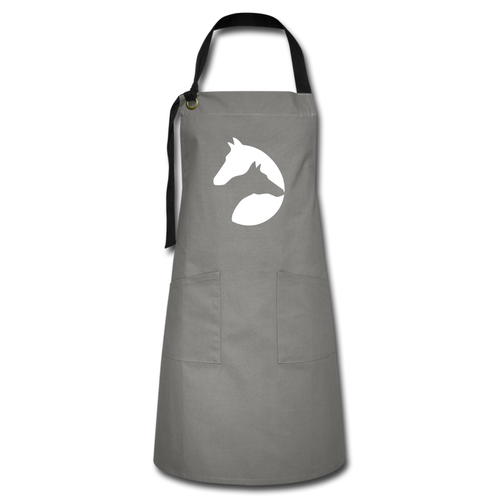 Horse Lover's Apron - gray/black