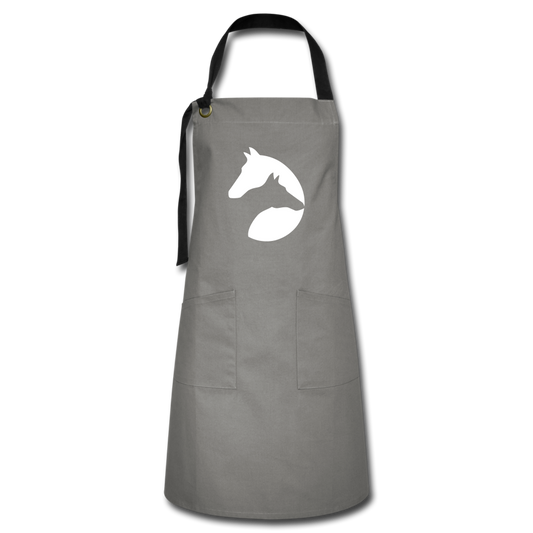 Horse Lover's Apron - gray/black