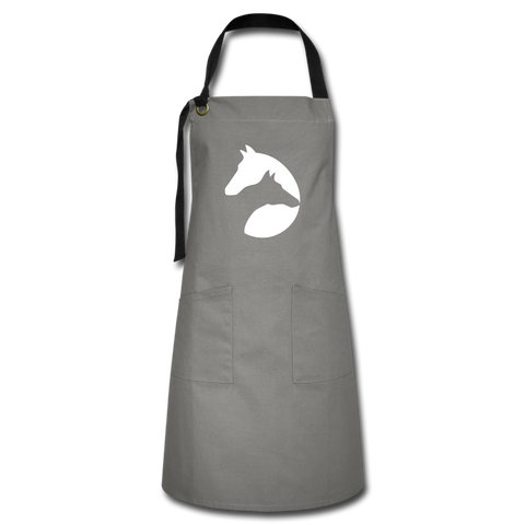 Image of Horse Lover's Apron - gray/black