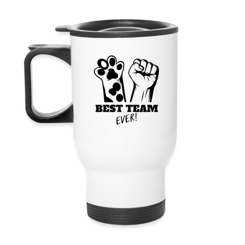 Image of The Dog Mother - Best Team Ever Travel Mug - white