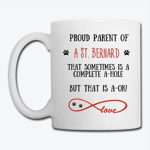 Image of St. Bernard gift, St. Bernard mom, St. Bernard mug, St. Bernard gift for women, St. Bernard mom mug, St. Bernard mommy, St. Bernard