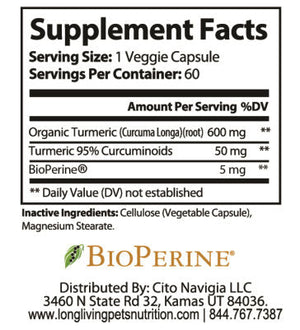 NEW - Organic Turmeric with BioPerine®