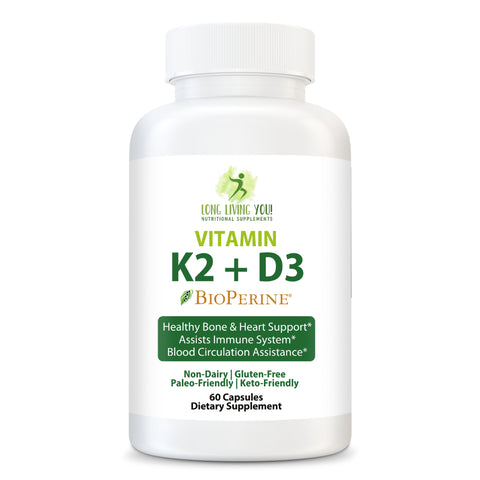 Image of Vitamin K2 + D3 with Black Pepper for better absorption