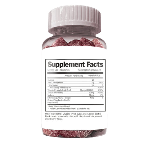 Image of Vitamin D, Echinacea & Zinc Gummy