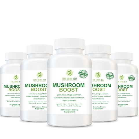 Image of Mushroom Boost 5 Formula | Easy way to get the benefits of five powerful mushrooms in one capsule