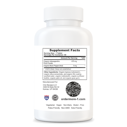 Image of Ashwagandha Root with Black Pepper for better absorption