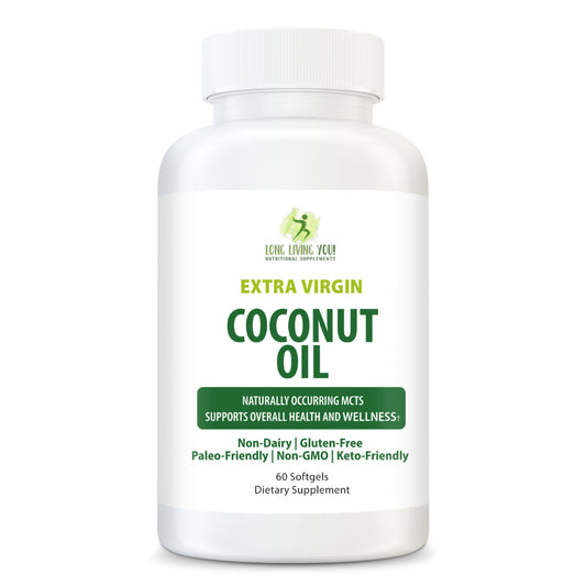 Organic Coconut Oil 1000mg | MCTS for energy and focus