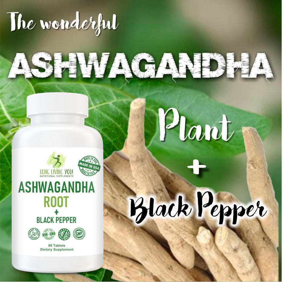 Ashwagandha Root with Black Pepper for better absorption