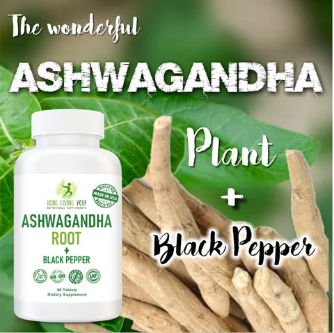 Image of Ashwagandha Root with Black Pepper for better absorption