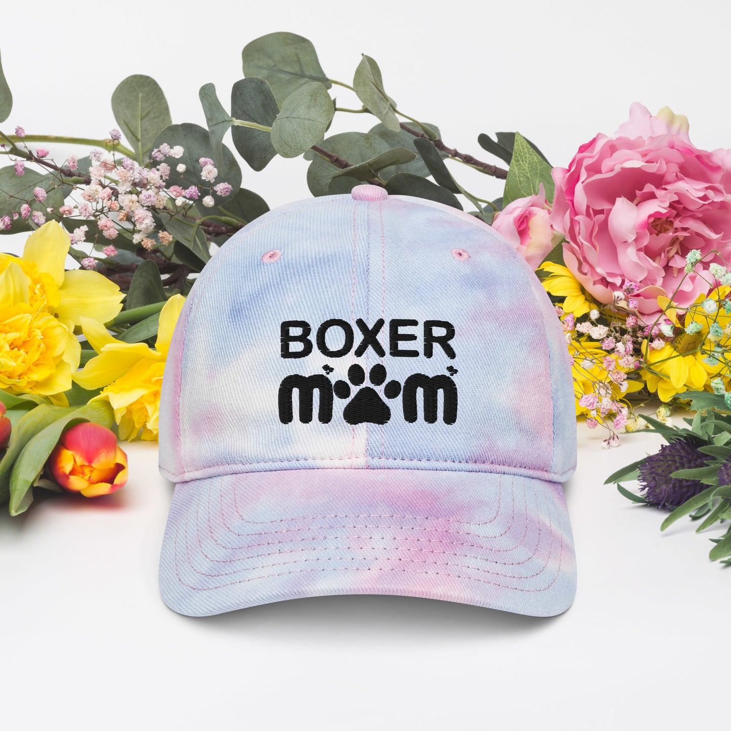 Boxer Mom Tie Dye Hat