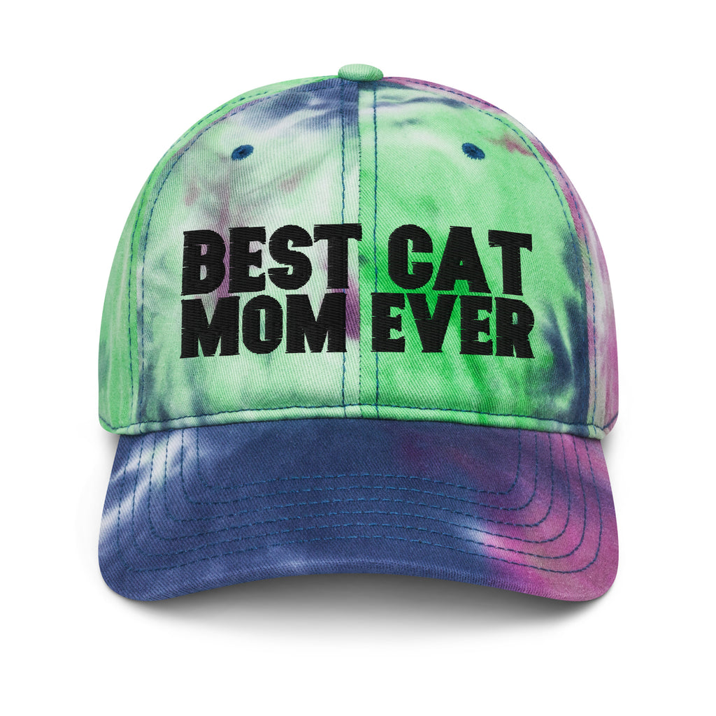 Best Cat Mom Ever Tie Dye Hat