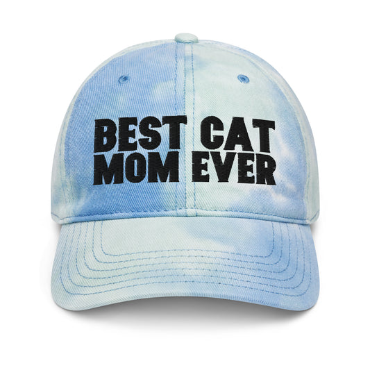 Best Cat Mom Ever Tie Dye Hat