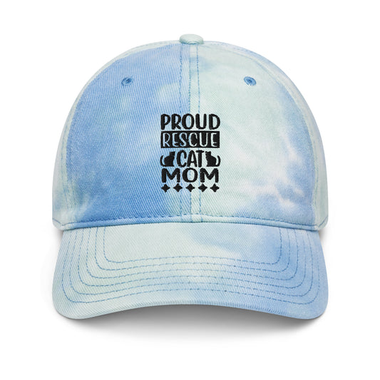 Proud Rescue Cat Mom Tie Dye Hat